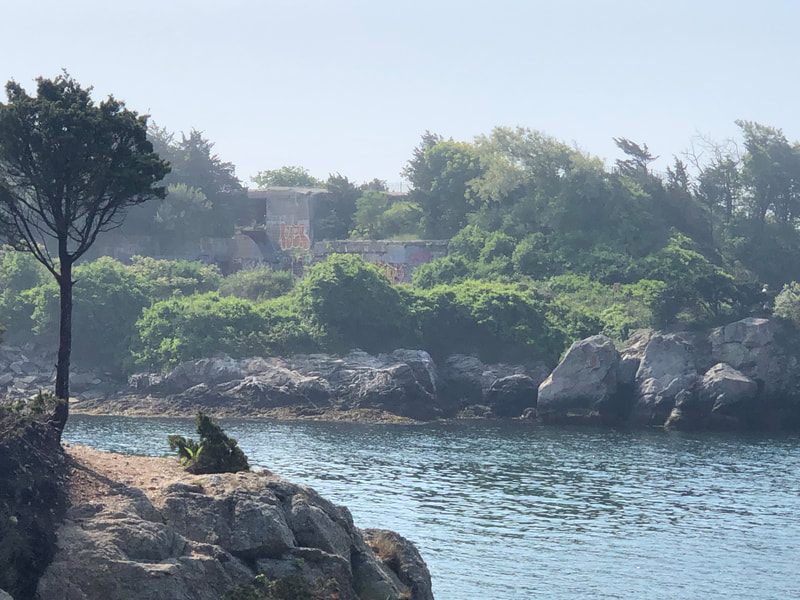 View of Fort Wetherill State Park, Jamestown, Rhode Island.